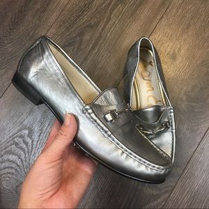 Sam Edelman Silver Talia Slip-On Loafers